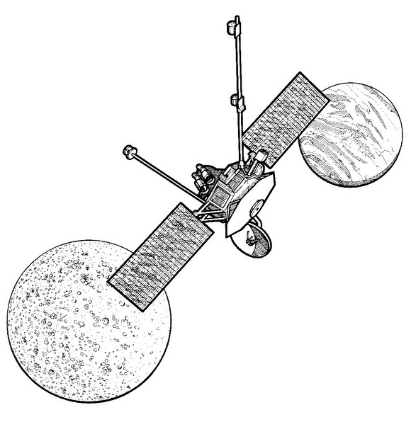 Plansa de colorat cu Cosmos 21 14
